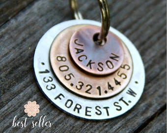 Custom Dog Tag | Pet ID Tag - Jackson - in Layered Mixed Metal, as featured in Martha Stewart Living