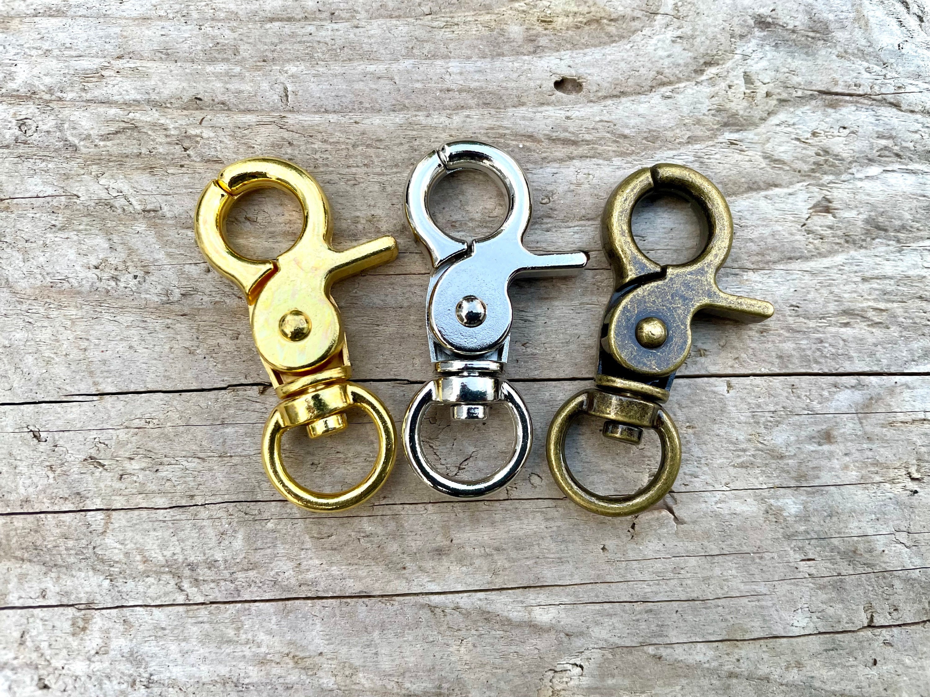 5, 10, or 15 Iron Swivel Lobster Claw Clasps, Platinum, 1inch D-ring,  Lanyard Connector, Keychains, DIY Kid's Crafts, Purse Strap, Dog Leash 