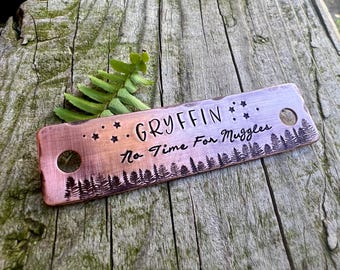 Naamplaatje voor paardenhalster - Koperen naamplaatje voor halster - Cadeau voor paardenliefhebbers - Uniek, handgemaakt, gepersonaliseerd metalen naamplaatje voor paarden