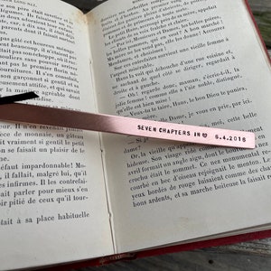 Copper Anniversary Bookmark, 7th Anniversary Gift Metal Bookmark Custom Quote Bookmark, Personalized Bookmark, Gift for Book Lovers image 6