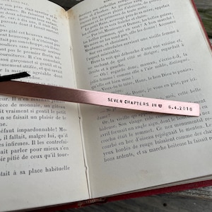 7th Anniversary Copper Bookmark, Seventh, 22nd Wedding Gift for Wife- Custom Quote Bookmark, Personalized Gift for Book Lovers, Reading Gift