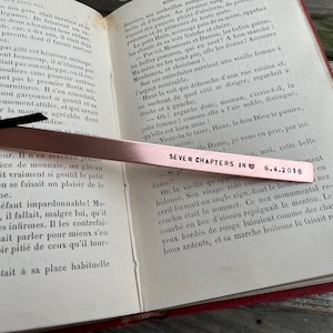 Copper Anniversary Bookmark, 7th Anniversary Gift Metal Bookmark Custom Quote Bookmark, Personalized Bookmark, Gift for Book Lovers image 6