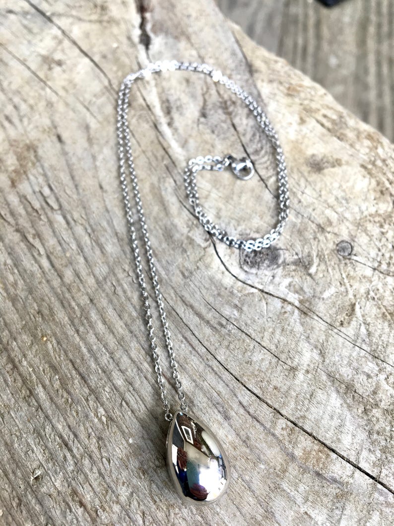Pet Loss Jewelry Simple Teardrop Urn Necklace Cremation Urn Necklace Teardrop Urn Necklace