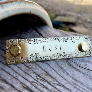 Custom Horse Halter Name Plate - Brass Halter ID Tag - Equestrian Gift - Horse Nameplate, Personalized Horse Name Plate, Saddle Plate