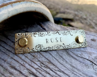 Placa de identificación personalizada para cabestro de caballo - Placa de identificación de latón - Regalo ecuestre - Placa de identificación para caballo, placa personalizada para caballo, placa para silla de montar
