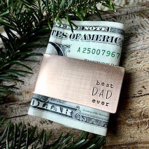 Custom Money Clip - Metal Money Clip - Personalized Money Clip - Money Clip for Dad - Fathers&#39;s Day Gift - Wallet Clip in Bronze
