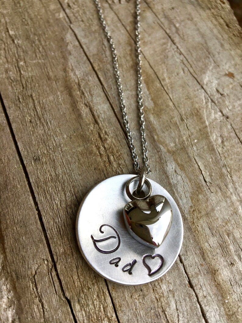 Personalized Cremation Urn Necklace Dad Memorial Necklace | Etsy
