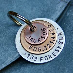 Custom Dog Tag Pet ID Tag Jackson in Layered Mixed Metal, as featured in Martha Stewart Living image 7
