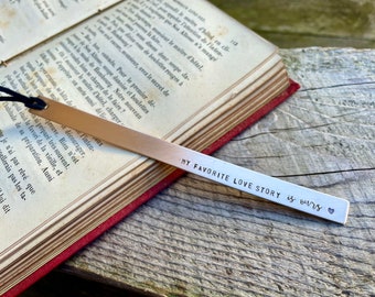 Bronze Anniversary Bookmark, 8th Anniversary Gift - Custom Quote Bookmark, Personalized Bookmark, Gift for Book Lovers