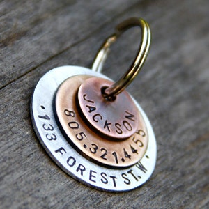 Custom Dog Tag Pet ID Tag Jackson in Layered Mixed Metal, as featured in Martha Stewart Living image 8