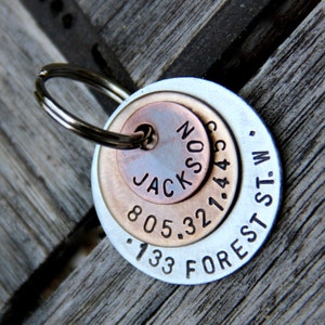 Custom Dog Tag Pet ID Tag Jackson in Layered Mixed Metal, as featured in Martha Stewart Living image 6