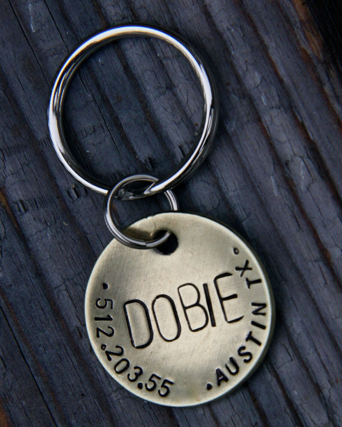 Brass Dog Tag Metal Dog Tag Custom Pet ID Tag Etsy