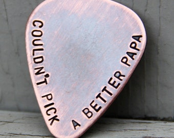 Custom Engraved Guitar Pick - Custom Guitar Pick - Copper Guitar Pick - Father's Day Gift for Dad, Husband, or Grandpa