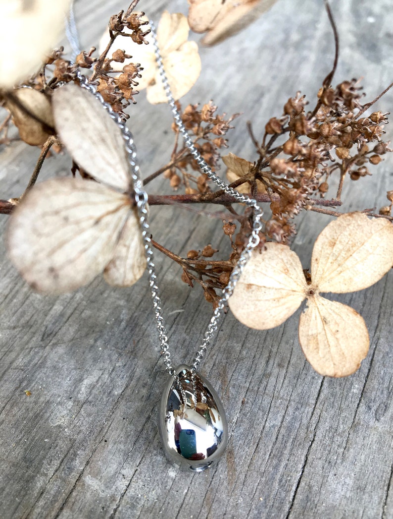 Pet Loss Jewelry Simple Teardrop Urn Necklace Cremation Urn Necklace Teardrop Urn Necklace