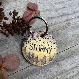 Custom Dog Tag Copper Dog Tag Dog ID Tag Metal Dog Tag Dog Collar Tag Custom Dog Collar Stormy Pet Tag Adventure Dog Tag image 4