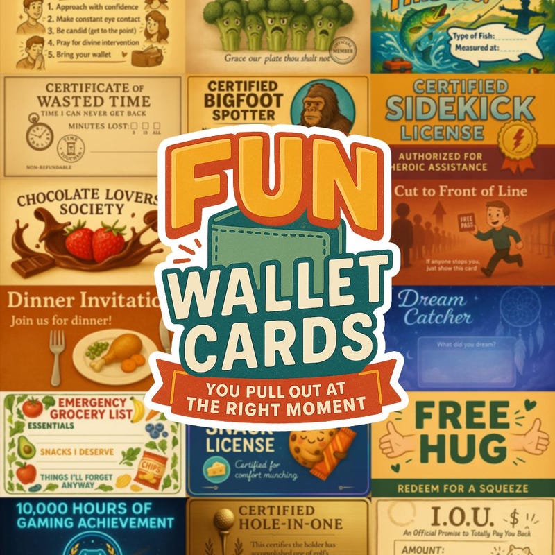 Funny id cards - Etsy France