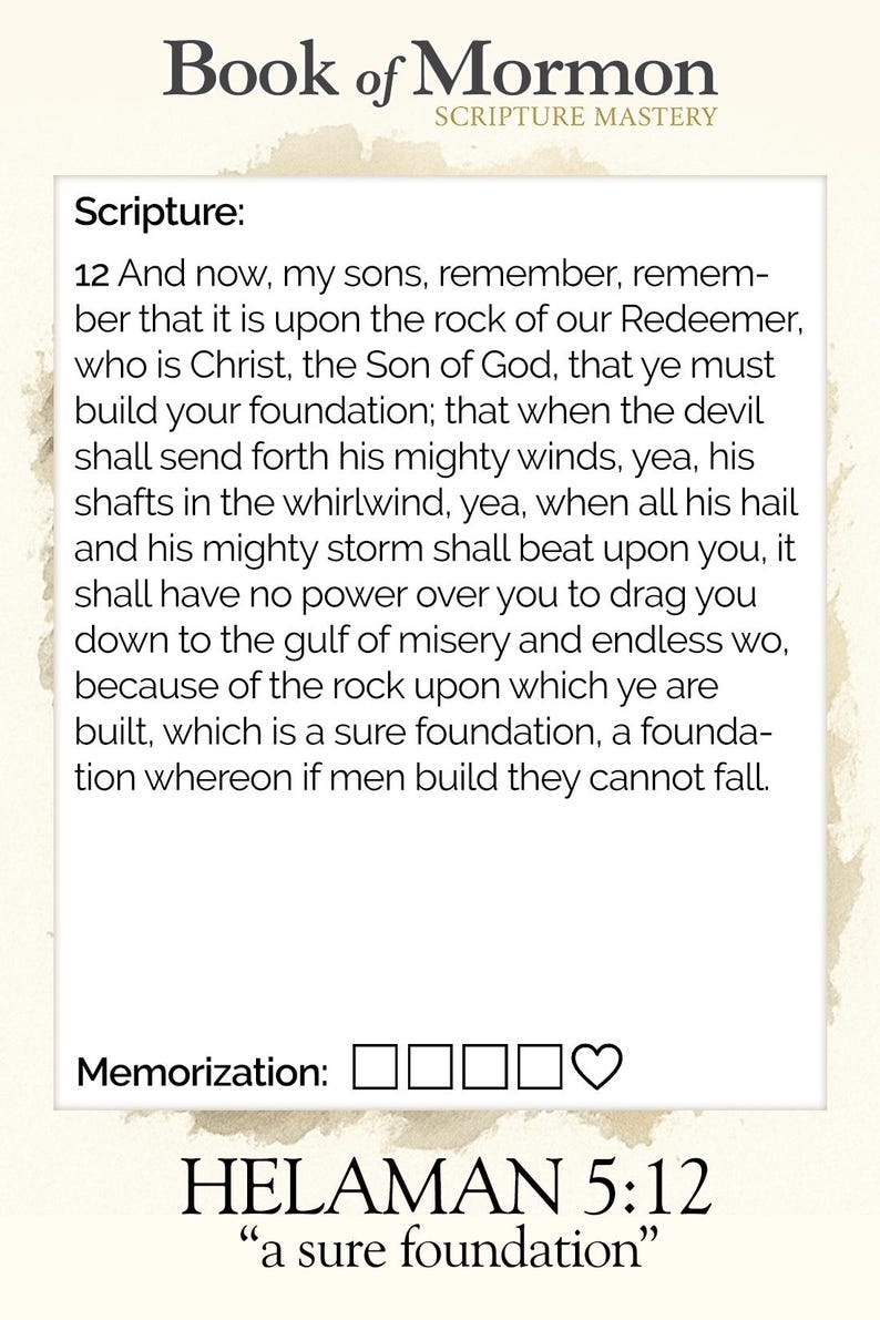Book of Mormon Scripture Mastery Cards: Missionary Study (digital ...