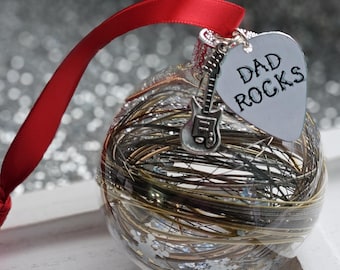 Custom Guitar Pick Ornament, Guitar String Tree Ornament, Engraved Name Guitar Pick, Personalized Gift for Guitar Player, Music Lover Gift