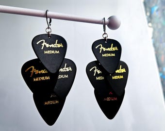 Guitar Pick Chandelier Earrings, Music Jewelry, Musical Earrings, Musician Gift, Guitar Player Gift, Concert Merch, Music Lover Gift for Her