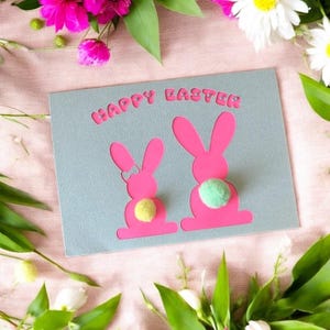 Duftende Osterhase Karte | Niedliches personalisiertes Ostergeschenk & handgemachte Grußkarte