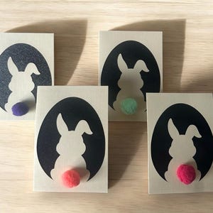 Geparfumeerde paashaaskaart, set van 4 | Leuk gepersonaliseerd paascadeau en handgemaakte wenskaart