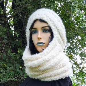 Luxury Hand Knit Balaclava | Soft Alpaca & Merino Boucle Wool