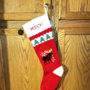 Personalized Christmas Stockings, Christmas Moose, Toy Soldier, Santa, Snowman, Reindeer,