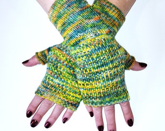 Fingerless Gloves, Wrist Warmers, Merino wool, Cashmere, Steampunk Deconstructed...Blue Barn Fiber