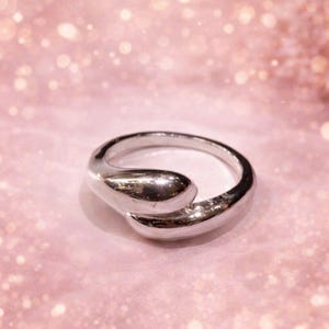 Modern Stainless Steel Statement Ring | Turkish Handmade Jewelry