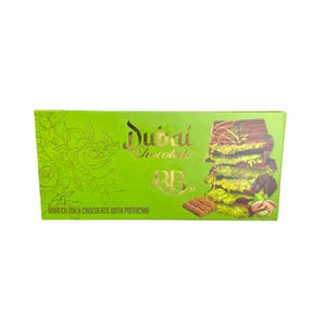 Large Dubai Chocolate Bar – Pistachio Milk Chocolate with Knafeh | Halal Middle Eastern Dessert | Gourmet Gift (BB Brand)
