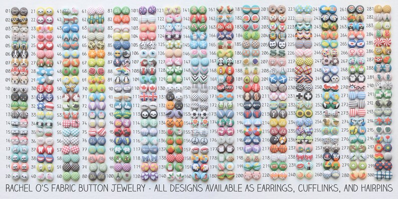 Bohemian Fabric Button Earrings image 7