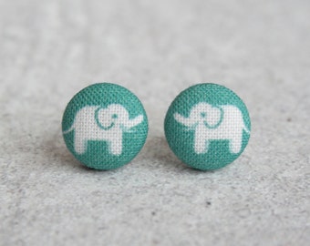 Elephant Parade Fabric Button Earrings