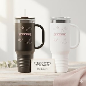 BLACKPINK K-pop 40oz Travel Mug – Insulated Tumbler for Korean Learners & Fans Spill Proof, Custom Drinkware Gift - Learn Korean with K-pop