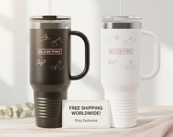 BLACKPINK K-pop 40oz Travel Mug – Insulated Tumbler for Korean Learners & Fans Spill Proof, Custom Drinkware Gift - Learn Korean with K-pop