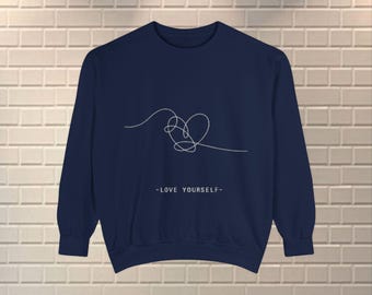 Love Yourself K-Pop Sweatshirt | Soft Embroidered Fan Crewneck