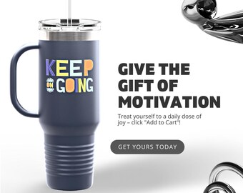 Viaje en un sorbo: taza de viaje motivacional de 40 oz para amantes de la vida: 50 % de descuento al comprar 2 artículos en nuestra tienda. 30 % de descuento en compras individuales.