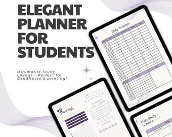 Weekly Study Planner | Printable PDF | A4 Student Organizer | Academic Digital Planner | Minimalist Study Schedule | School Planner