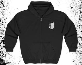 Wings of Freedom Zip Hoodie – Anime Minimalist Streetwear