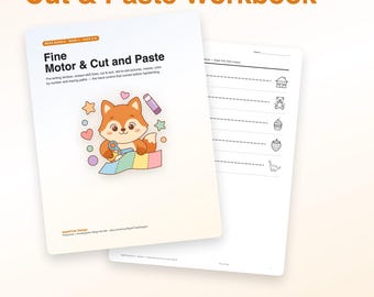 Werkboek Fijne Motoriek Leeftijd 3-6 | 102 printbare pagina's: Knippen, Schrijven, Voorbereidend Schrijven | Kleuterschool PDF
