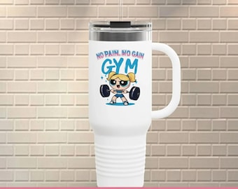 Bubbles Powerpuff Girls 40oz Tumbler | Cartoon Character Mug | Fitness Gift