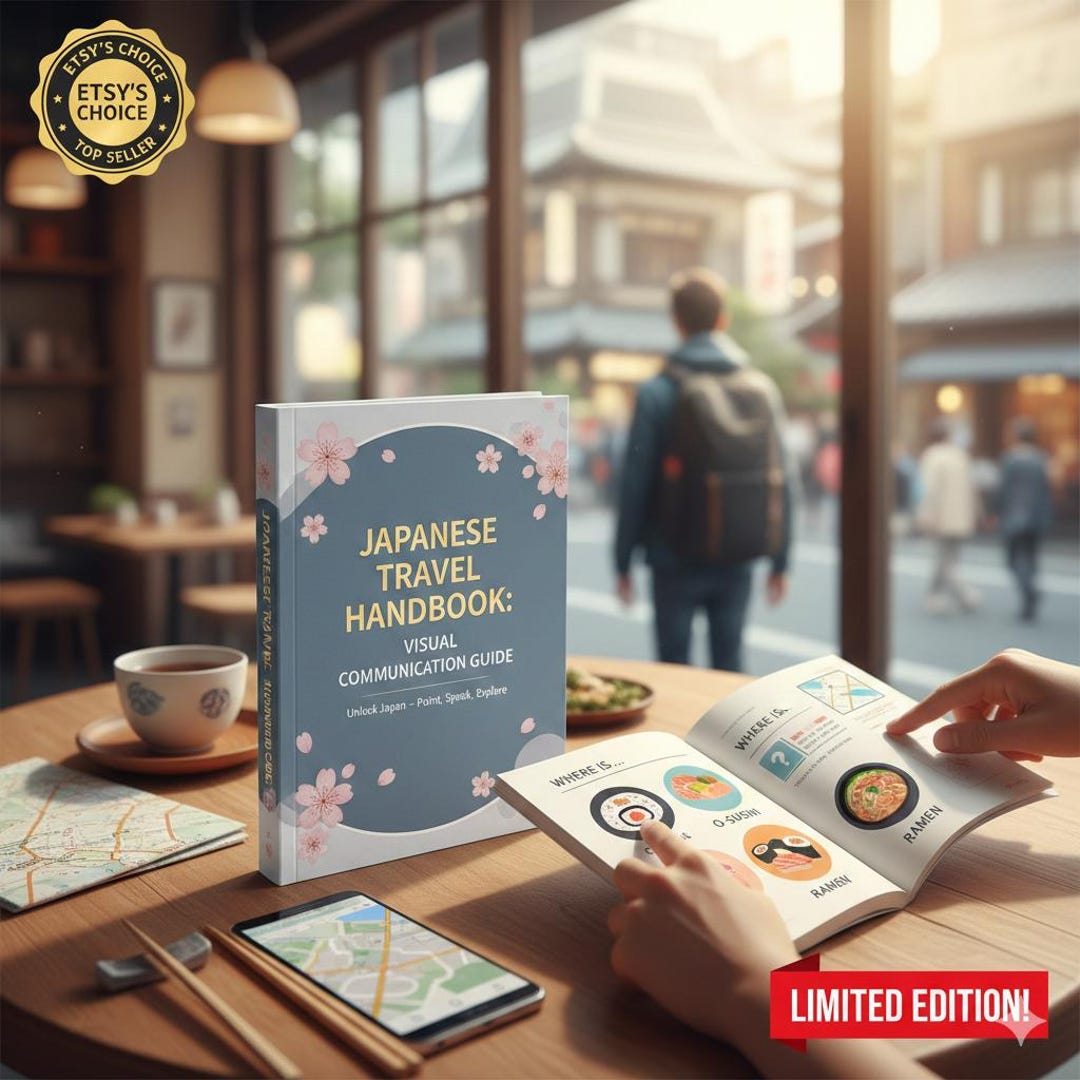 Japan Travel Communication Guide | Visual Translation Handbook - Etsy