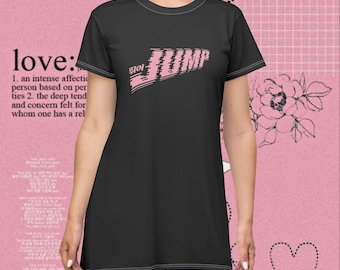 K-Pop Graphic T-Shirt Dress Women | Korean Music Lover Mini Dress Concert Outfit