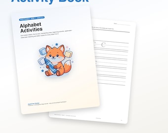 Activiteitenboek ter voorbereiding op de kleuterschool (3-6 jaar) | 424 printbare pagina's: ABC, cijfers, overtrekken, fijne motoriek | PDF voor schoolvoorbereiding