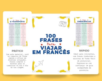 French Country Travel French Guide – 100 Essential Phrases Explained in Portuguese! Perfect Digital Phrasebook – Learn French the Easy Way!