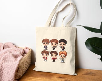 BTS Inspired Cotton Tote – Eco-Chic K-Pop Style for Everyday Adventures! - Learn Korean with K-pop