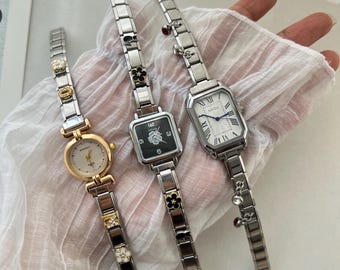 Y2K Modular Watch,trendy Silver Wrist Watch for Women,cute