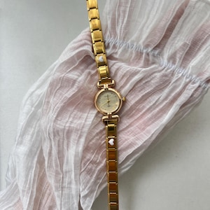 Modular Gold Watch Bracelet,Y2K Gold Wrist Watch for Women,Trendy Minimalist Watch, Elegant Customizable Watch Gift,DIY Cute Charm Watch