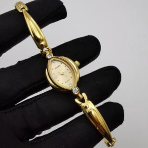 Antique gold women wrist watch,gold bracelet watch, exquisite  gold-plated watch, women's watch bracelet,elegant watch gift for her