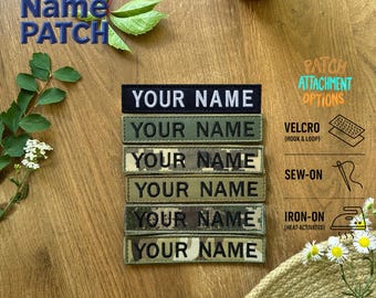 Geborduurd naamplaatje – aangepaste naampatch | Tactische patch voor militair jack – Gepersonaliseerde opstrijk-, opnaai- en klittenbandpatch voor uniformen