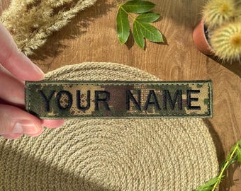 Etiqueta bordada personalizada – Patch com nome personalizado | Patch tático – Para passar a ferro, costurar ou fixar com velcro em jaquetas, bonés, mochilas e uniformes.